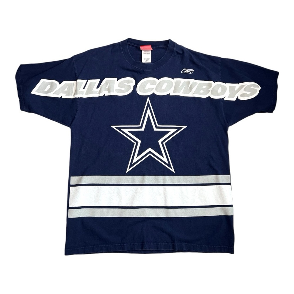 Vintage Y2K Reebok Dallas Cowboys Graphic Front & Back Crewneck T-Shirt Large